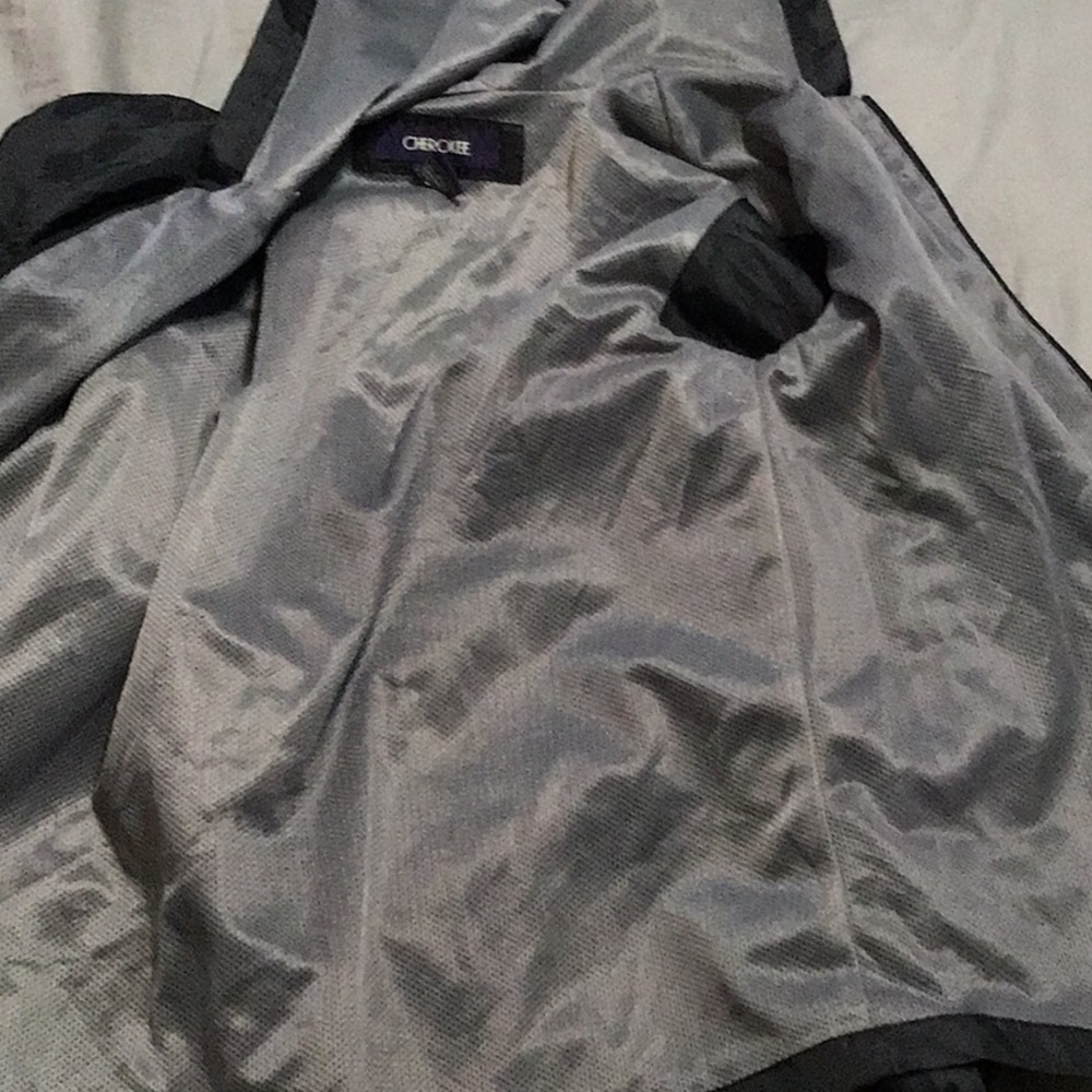 Black windbreaker